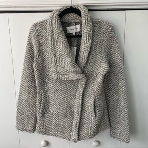 Cupcakes & Cashmere Gray Herringbone Jacket